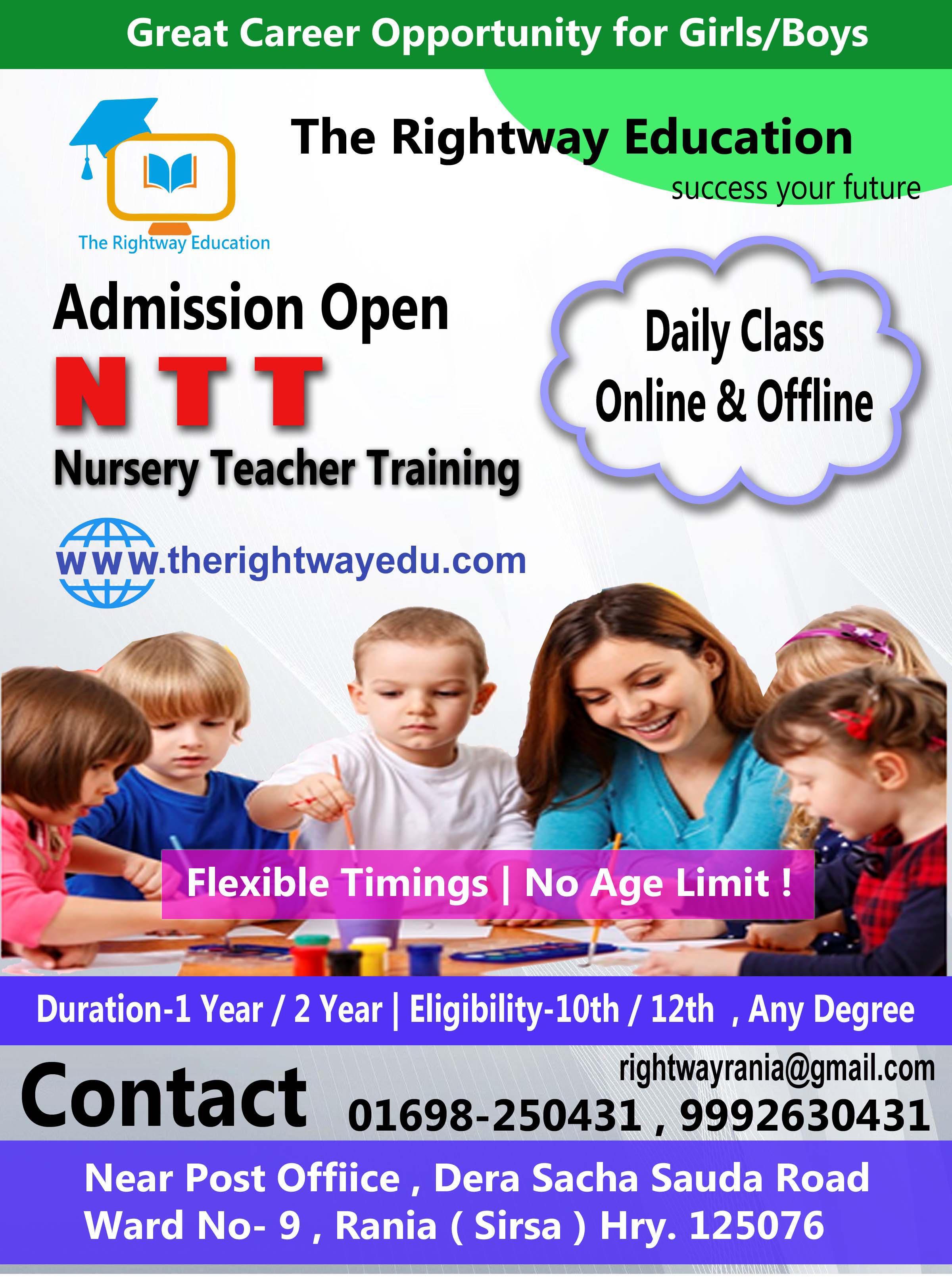 Diploma in Nursery Teacher Training